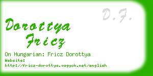 dorottya fricz business card